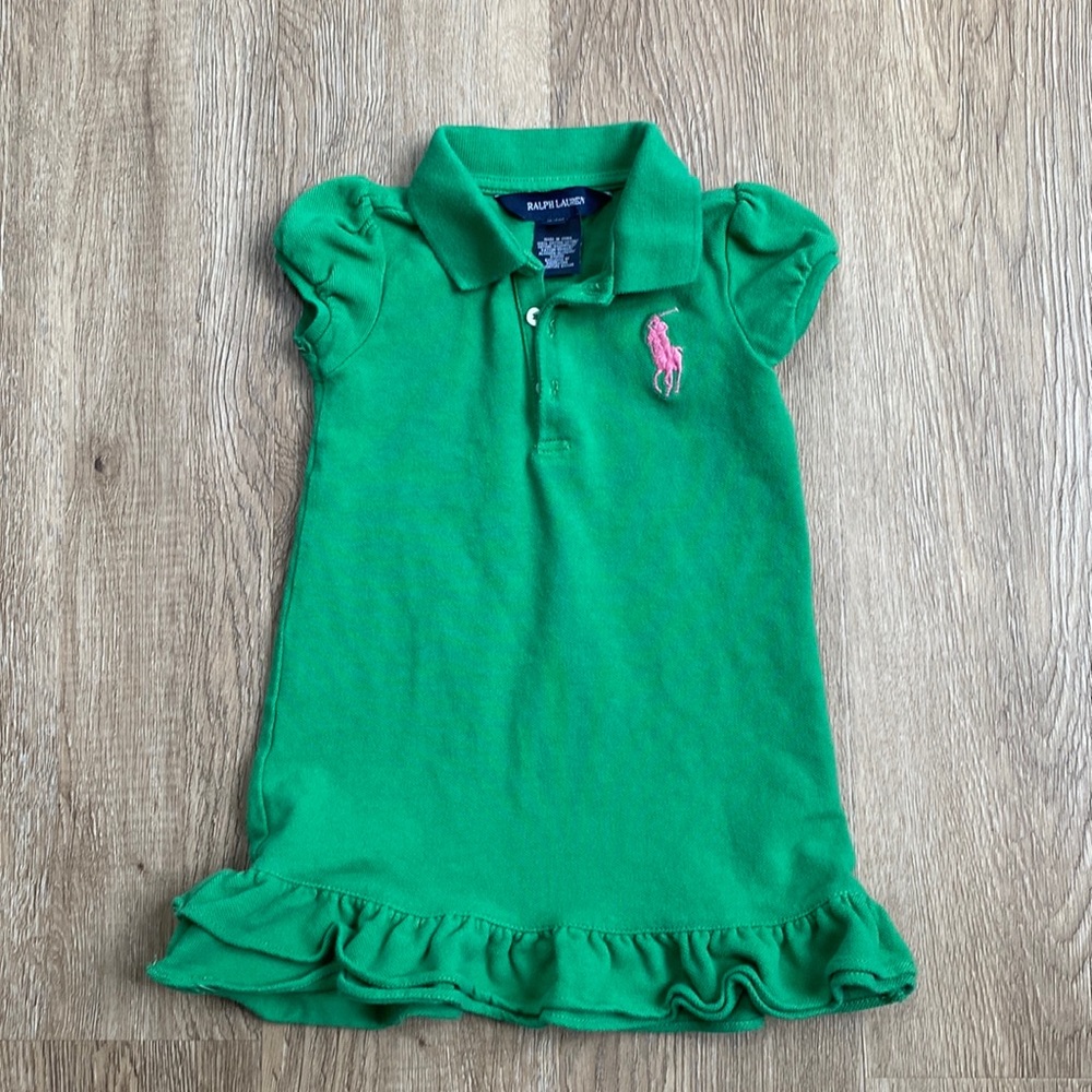 Ralph Lauren green polo dress .